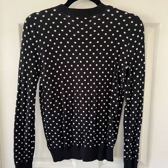 Ralph Lauren Black and White Polka Dot Cardigan - Picture 3 of 4